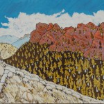 485. Red Reef Trail 8/12, Landscape Paintings by Artist Robert Wassell