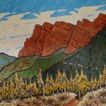 508. Red Reef Trail 1/13, Landscape Paintings by Artist Robert Wassell