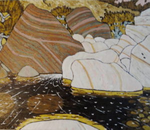 469. Sespe Trail 4/12, Landscape Paintings by Artist Robert Wassell