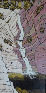 479. Seven Falls Trail 7/12, Landscape Paintings by Artist Robert Wassell