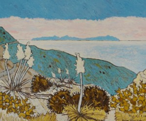 482. Mugu Peak Trail 8/12, Landscape Paintings by Artist Robert Wassell