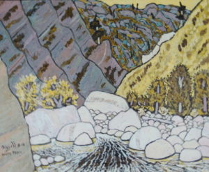 483. Sespe Trail 8/12, Landscape Paintings by Artist Robert Wassell