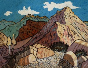 500. Red Reef Trail 10/12, Landscape Paintings by Artist Robert Wassell