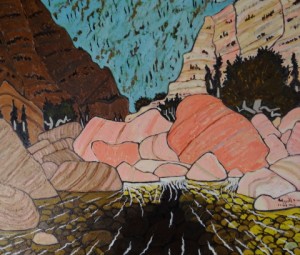 Sespe Trail 2/13, Landscape Paintings by Artist Robert Wassell